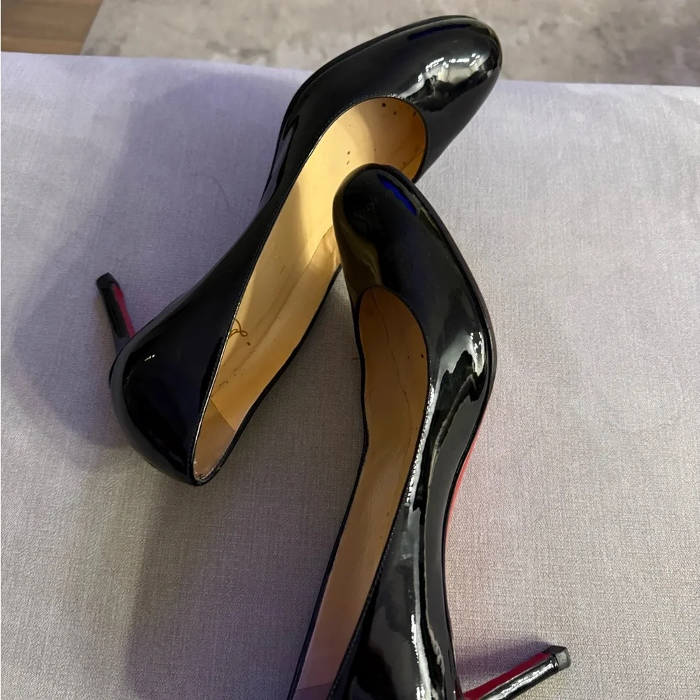 Christian Louboutin Black and Red Heels - Picture 3 of 6